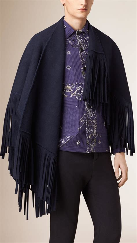 burberry poncho mens